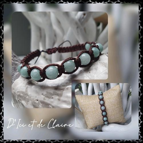 Bracelet Shamballa 10 perles de Jadéïte