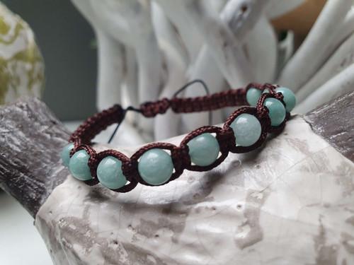 Bracelet Shamballa 10 perles de Jadéïte - vue 3