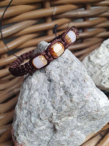 Bracelet Shamballa 3 perles de verre - vue 2