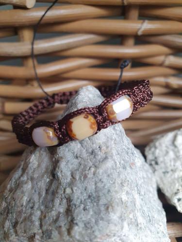 Bracelet Shamballa 3 perles de verre - vue 3