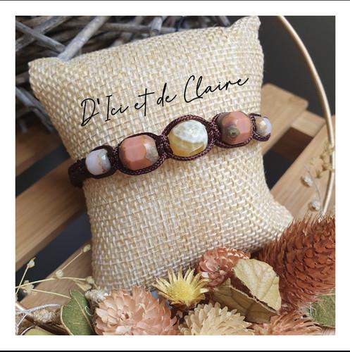 Bracelet Shamballa 4 perles tchèques 1 de verre