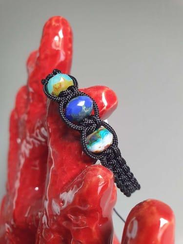 Bracelet Shamballa 3 perles de verre tchèque — D'ICI ET DE CLAIRE