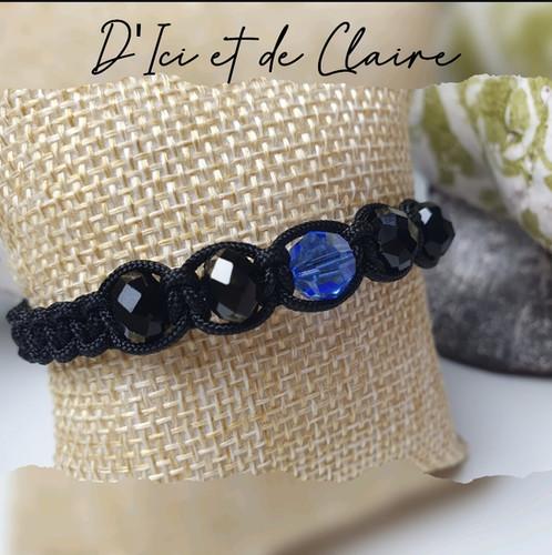 Bracelet Shamballa 5 perles de cristal Autrichien