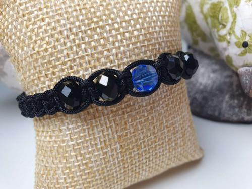 Bracelet Shamballa 5 perles de cristal Autrichien - vue 3
