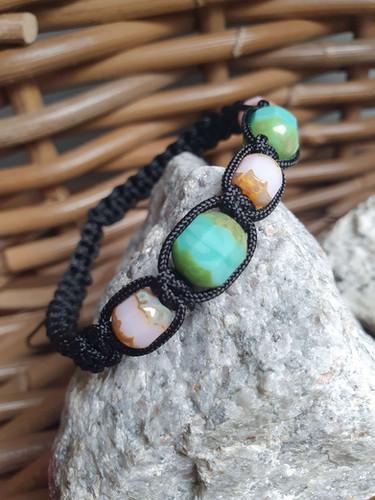 Bracelet Shamballa 5 perles de verre - vue 2