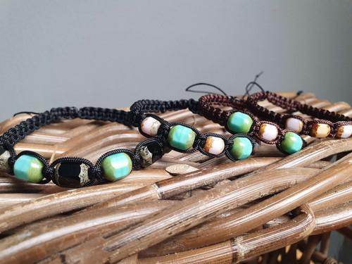 Bracelet Shamballa 5 perles de verre - vue 3