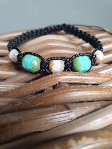 Bracelet Shamballa 5 perles de verre - vue 4