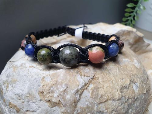 Bracelet Shamballa 9 perles de pierres naturelles - vue 2