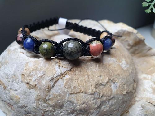 Bracelet Shamballa 9 perles de pierres naturelles - vue 3