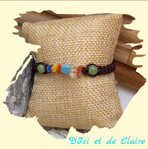 Bracelet Shamballa perles Chips et Jaspe Vert