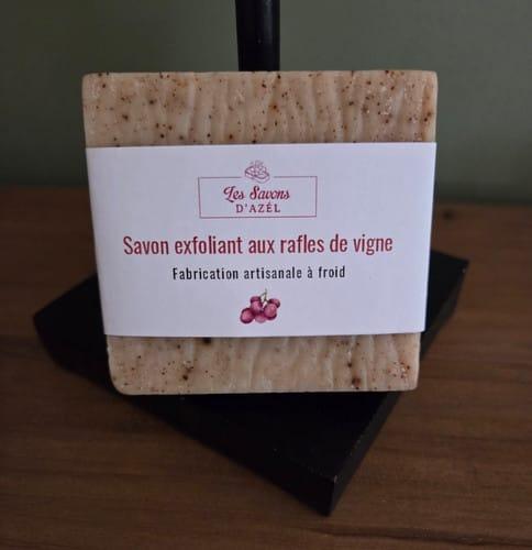 un savon exfoliant aux rafles de vignes