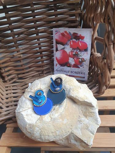 Collier Madame Bleu gris - vue 2