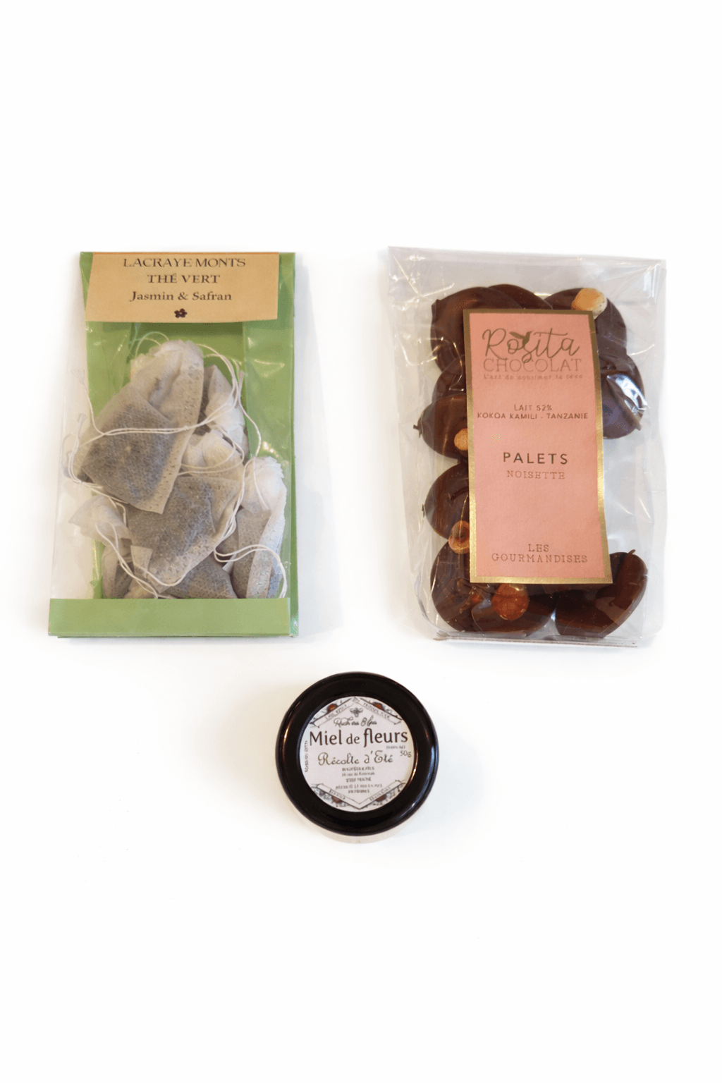 Coffret Gourmand Artisanal -Le Carré des Saveurs , miel ,thé & chocolat Made In France  Le coffret cadeau le carré des Saveurs - vue 4