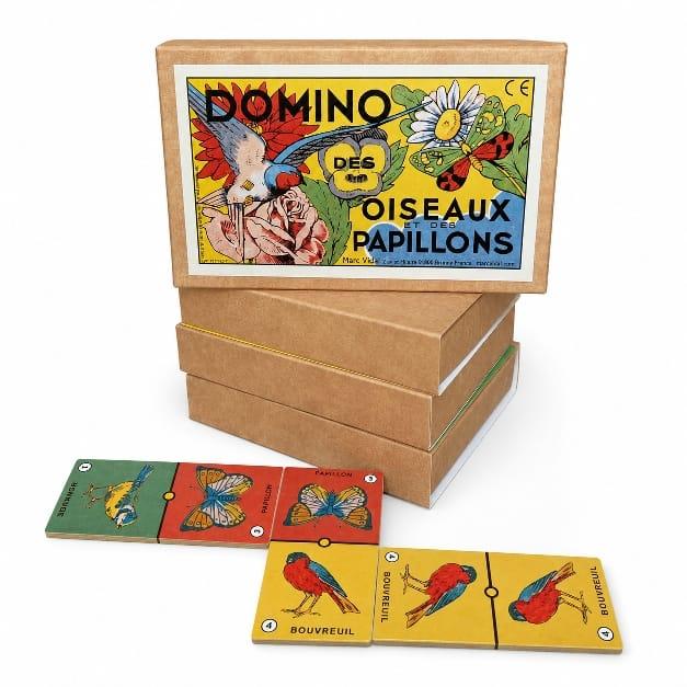 Jeu des domino des oiseaux et papillons par Marc Vidal - D'Ici et de claire 