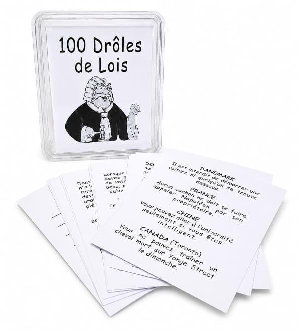 100 drôles de Lois , d'ici et d'ailleurs on s'amuse en découvrant des lois aussi diverses qu'intrigantes.