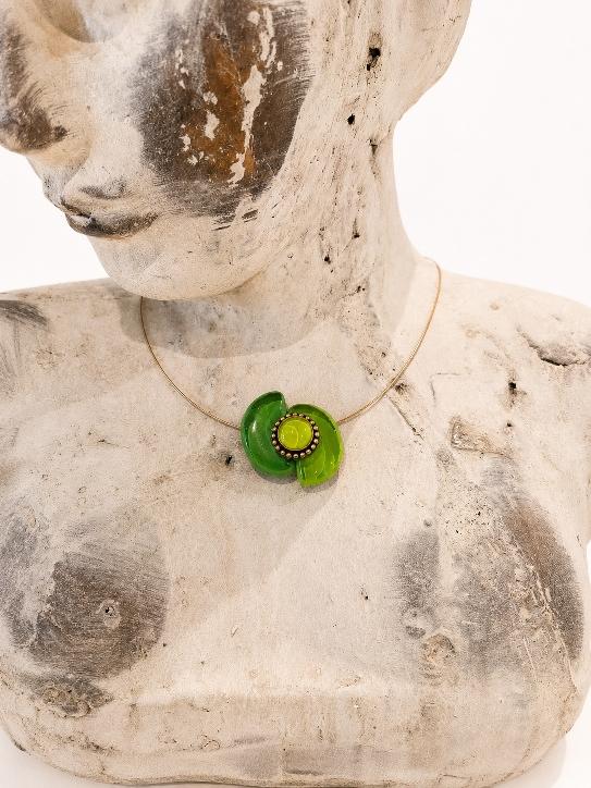 COLLIER PETIT SOLEIL VERT