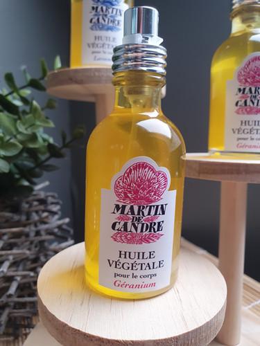 Huile de massage MARTIN DE CANDRE géranium