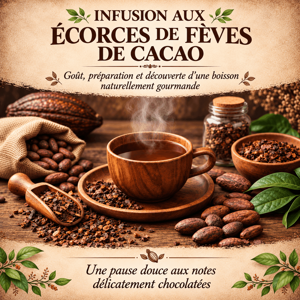 Infusion d’écorces de fèves de cacao : le chocolat se réinvente dans notre tasse !