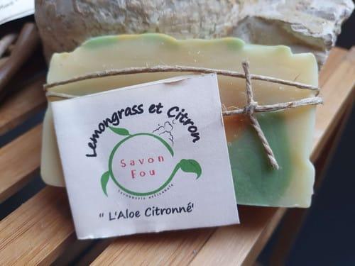 Savon Fée. Lemongrass et Citron soap with L'Aloe Citronné recipe, beautifully made.