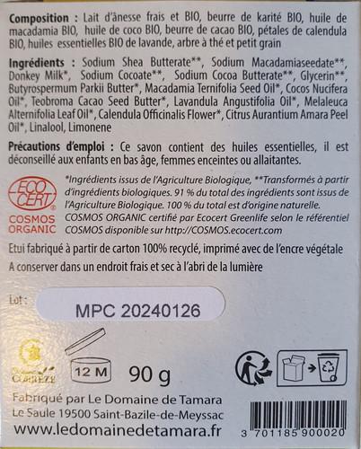 Savon Macadamia et Calendula - vue 3