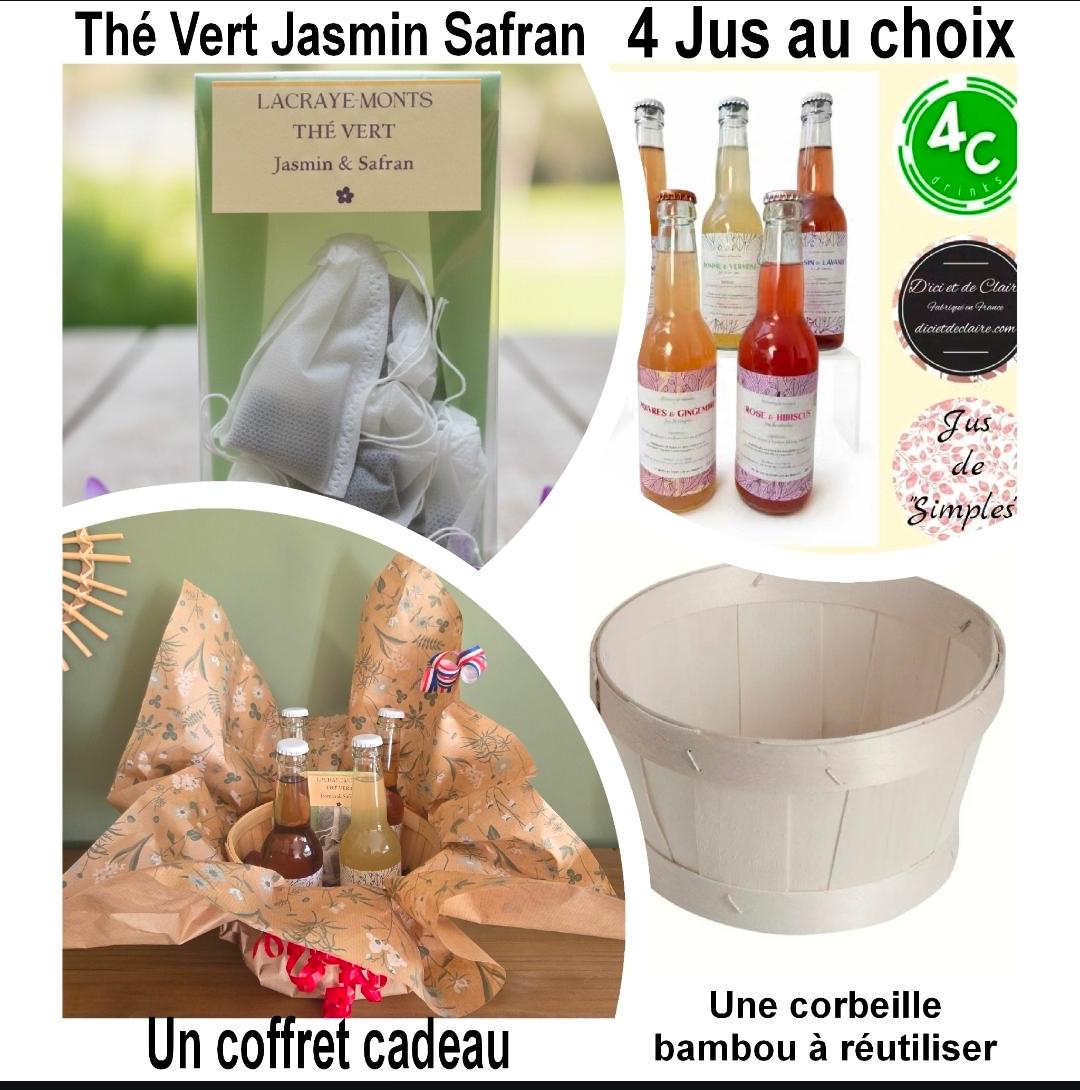 Coffret bien-être " Jardin des saveurs" - Thé Jasmin Safran & Jus artisanaux NaturelsMiel, Nouveau Produit - vue 2